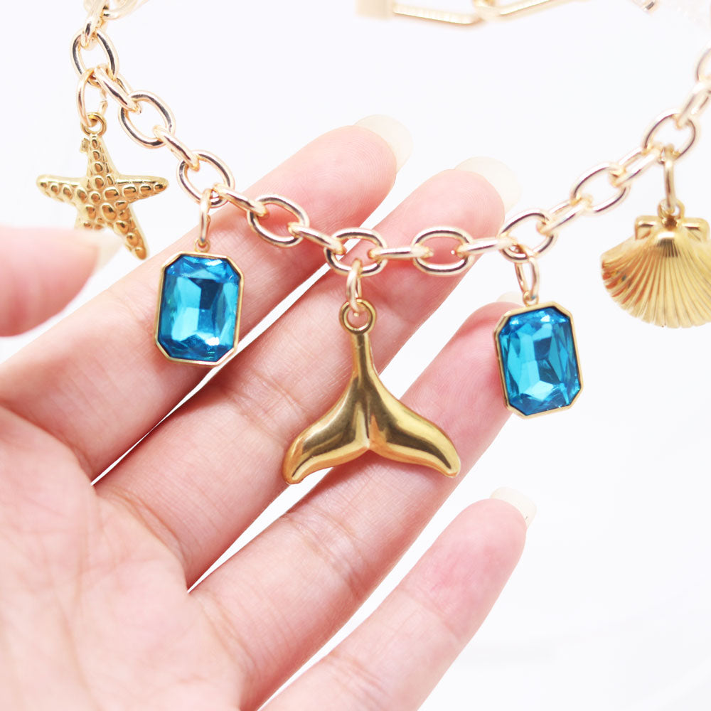 KC30 bag charm keychain phone accessory lanyard decoration chain sea themem 26cm